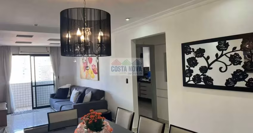 Apartamento 110m2 guilhermina - 03 dormitórios, 1 suíte - mobiliado