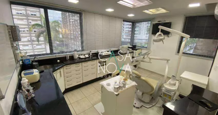 Conjunto comercial com instalações para consultório dentário - gonzaga - santos - sp
