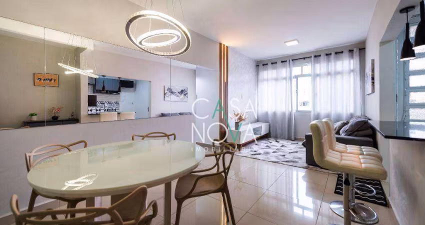 Apartamento com 2 dormitórios para alugar, 55 m² por R$ 5.100,00/mês - Boqueirão - Santos/SP