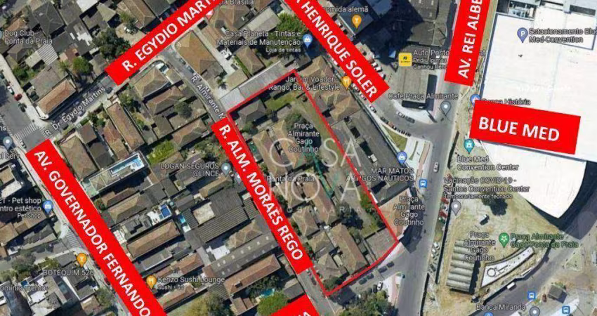 Terreno para alugar, 4580 m² por R$ 388.813,01/mês - Ponta da Praia - Santos/SP