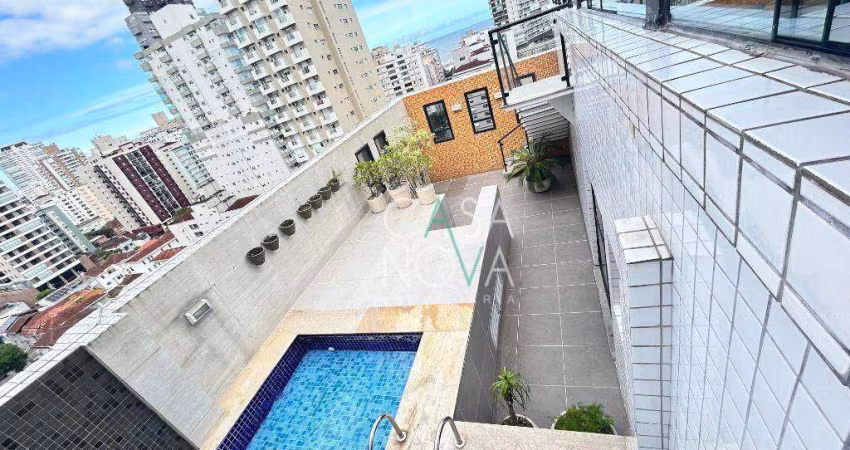 Cobertura com 4 dormitórios à venda, 380 m² por R$ 3.900.000,00 - Pompéia - Santos/SP