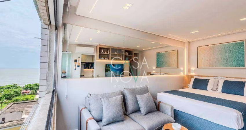 Apartamento com 1 dormitório para alugar, 22 m² por R$ 5.000,00/mês - Aparecida - Santos/SP
