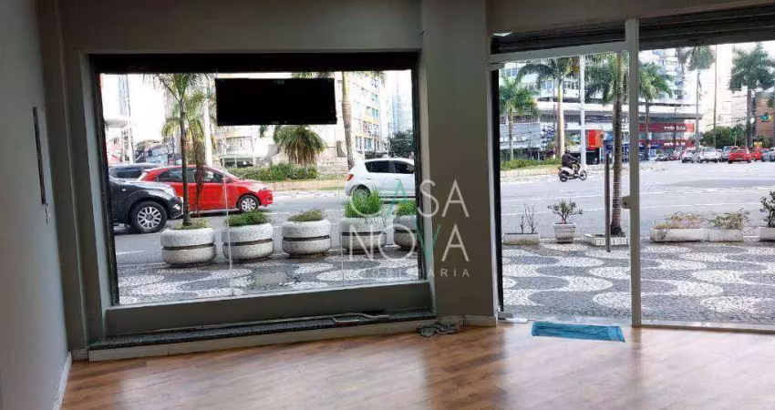 Loja comercial para locação – em frente à praça independência – gonzaga, santos/sp