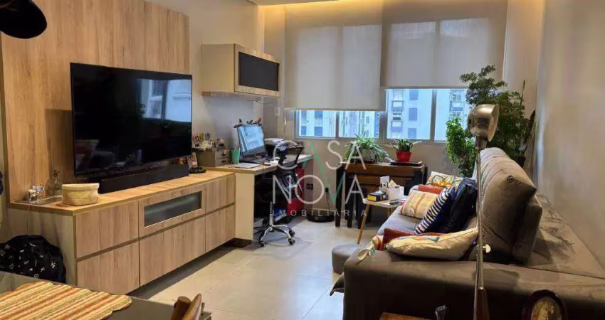 Apartamento com 1 dormitório à venda, 59 m² por r$ 583.000,00 - boqueirão - santos/sp