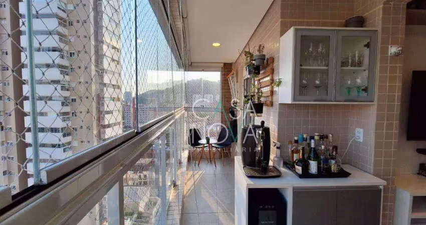 Apartamento com 2 dormitórios à venda, 66 m² por r$ 930.000,00 - campo grande - santos/sp