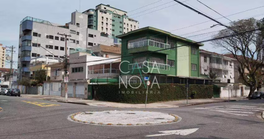 Sobrado com 5 dormitórios para alugar, 400 m² por r$ 13.600,00/mês - embaré - santos/sp
