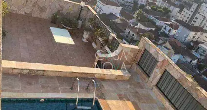 Cobertura com 4 dormitórios à venda, 361 m² por r$ 3.843.000 - ponta da praia - santos/sp