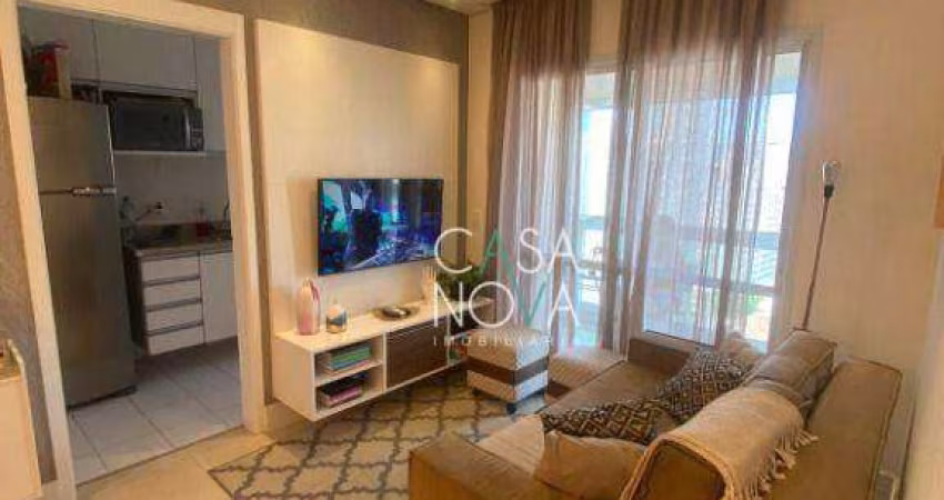 Apartamento com 1 dormitório para alugar, 47 m² por R$ 3.900,00/mês - Boqueirão - Santos/SP