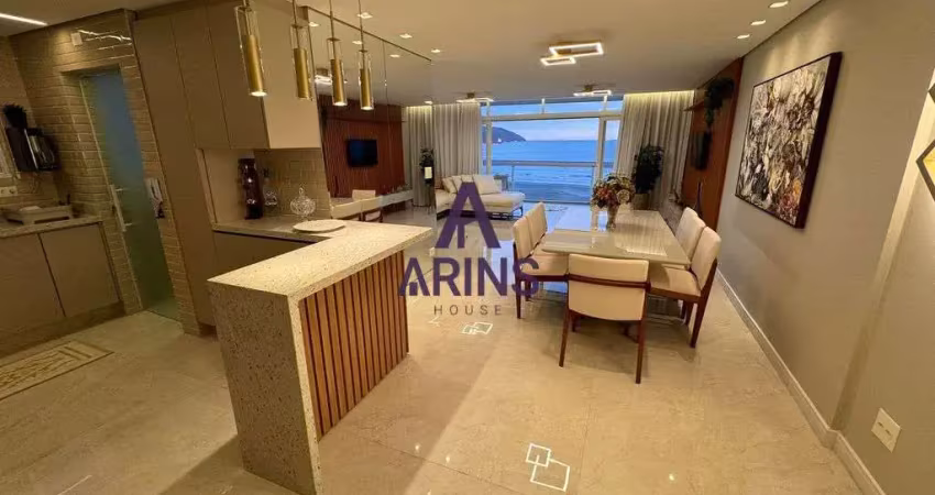 Apartamento frente mar a venda com 127m², 3 quartos no gonzaga - santos - sp