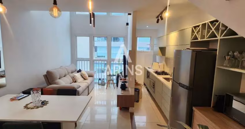 Loft duplex a venda tem 80m² quadrados com 2 quartos em gonzaga - santos