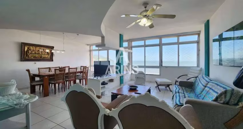 Apartamento frente mar a venda com 130 metros, 2 quartos no embaré - santos - sp