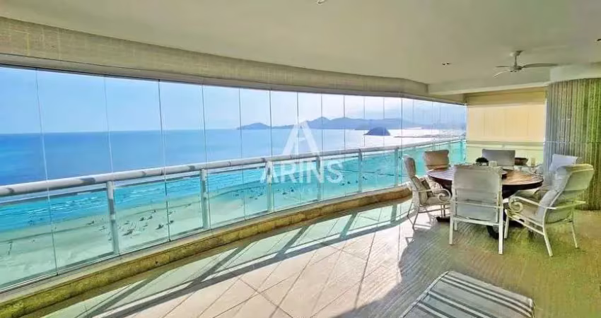 Apartamento a venda com 475m² 4 suítes 5 vagas frente mar - gonzaga em santos/sp