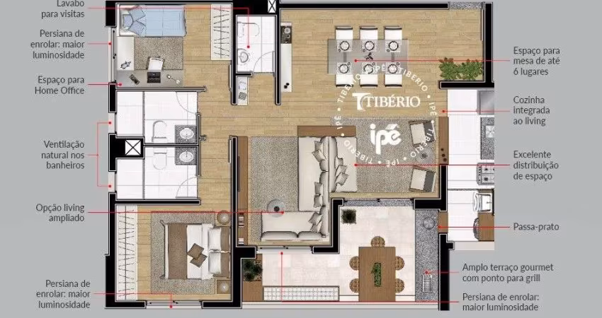 Apartamento com 3 dormitórios à venda, 94 m² por R$ 904.000,00 - Vila Augusta - Guarulhos/SP