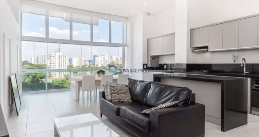 Apartamento 1 dormitório, 1 suíte, 2 vagas,  85m² - brooklin