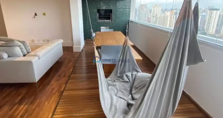 Apartamento de 120m² no Brooklin com Vista Livre e Varanda Gourmet