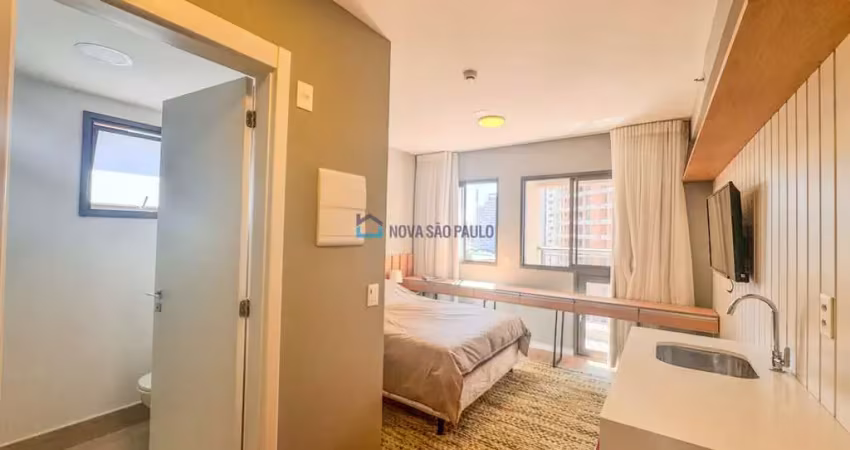 Studio novo para locação|mobiliado e equipado|brooklin|próximo metrô.
