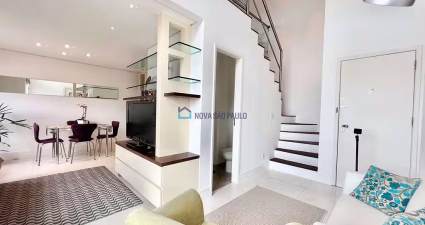 Apartamento dois dormitórios mobiliado com 1 suíte duas vagas no paraíso