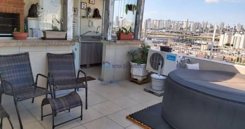 Cobertura Duplex 212m² impecável, terraço Gourmet Enorme, 2 vagas!5 min a pé ao Museu Ipiranga