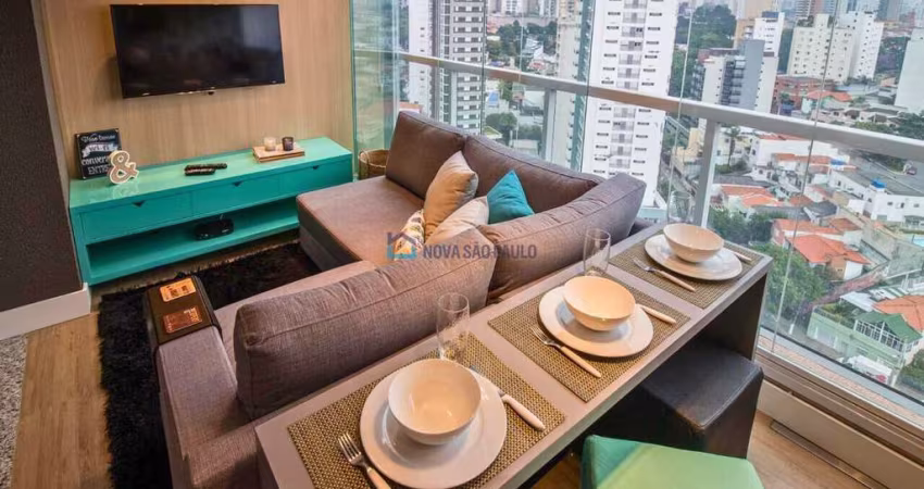 Apartamento à venda, 33 m2, 1 quarto, 1 vaga próximo ao metrô, mobiliado