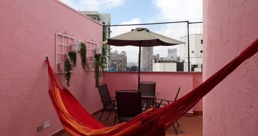 Cobertura Moema Pássaros -124m² - 3 dormitórios, 1 suíte,  terraço com churrasqueira, 1 vaga