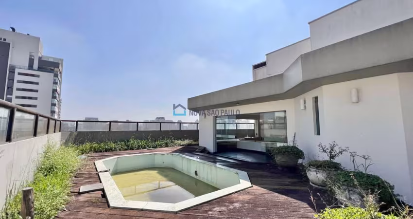 Cobertura duplex elegante em Moema Pássaros com 3 quartos, piscina e 3 vagas