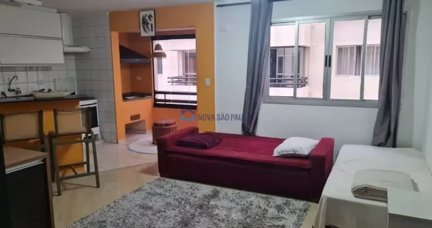 Studio tipo loft,  34m2,  1 dormitório, sala com sacada gourmet, 1 vaga. metrô conceição!