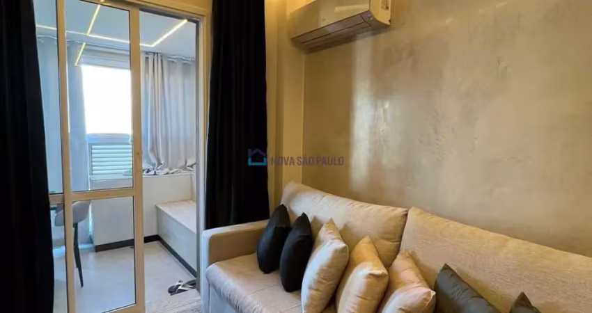Apartamento studio à venda no brooklin, mobiliado, 43m²