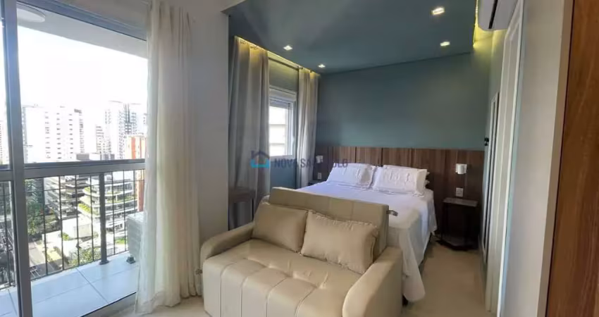 Studio com varanda, mobiliado à venda, na vila olimpia