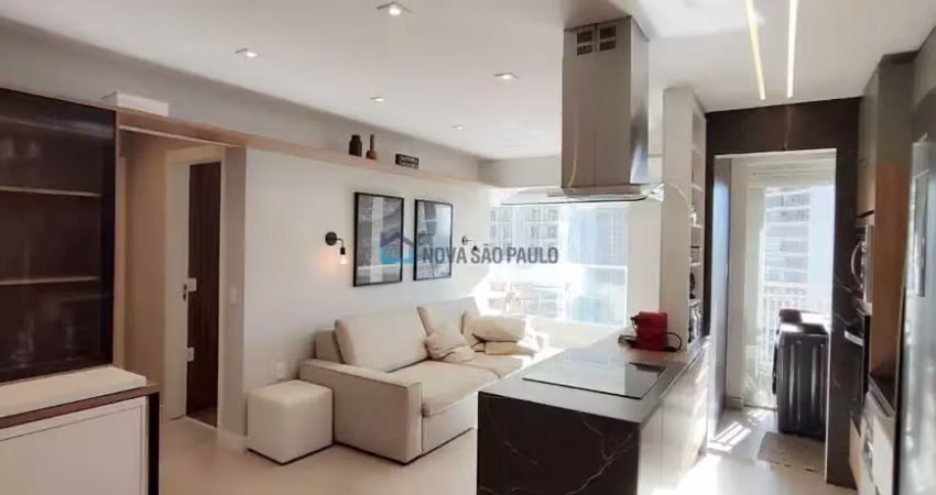Apartamento lindo e mobiliado à venda de 69m² com 2 dormitórios sendo 1 suíte e 1 vaga no brooklin