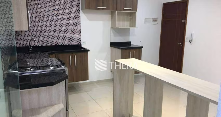 Apartamento com 2 dormitórios para alugar, 68 m² por R$ 2.064,00/mês - Vila Guiomar - Santo André/SP