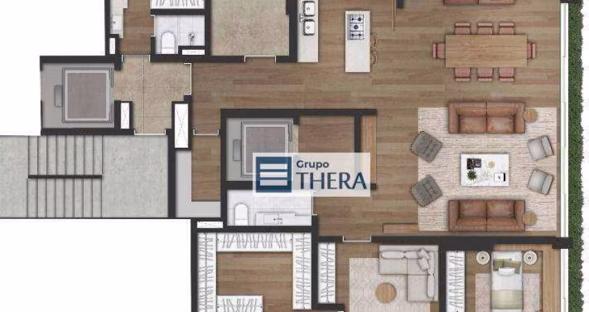 Apartamento com 3 dormitórios à venda, 211 m² por R$ 6.902.000,00 - Jardim Paulista - São Paulo/SP