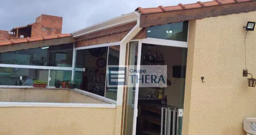 Cobertura com 2 dormitórios à venda, 84 m² por r$ 430.000,00 - vila humaitá - santo andré/sp