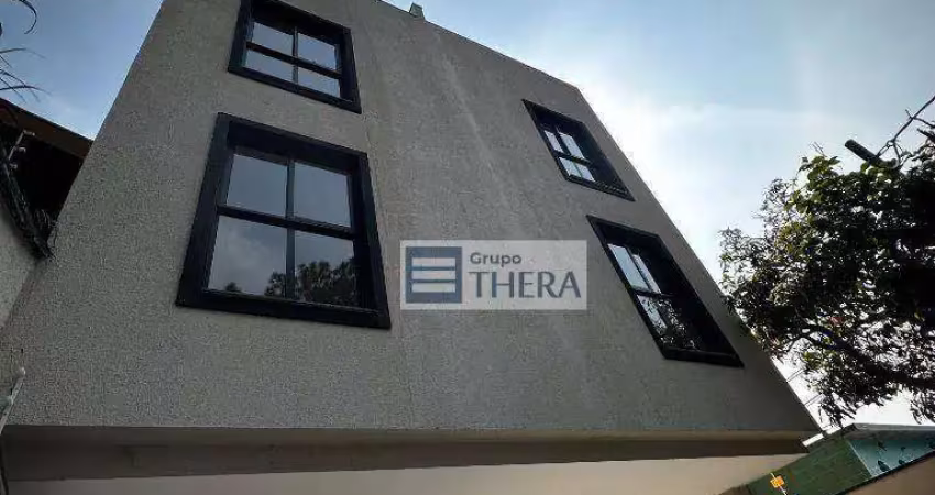 Cobertura com 1 dormitório à venda, 75 m² por r$ 390.000,00 - vila homero thon - santo andré/sp