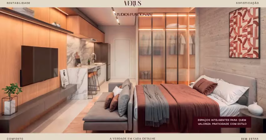 Residencial verus, studios a venda no centro de são jose dos pinhais