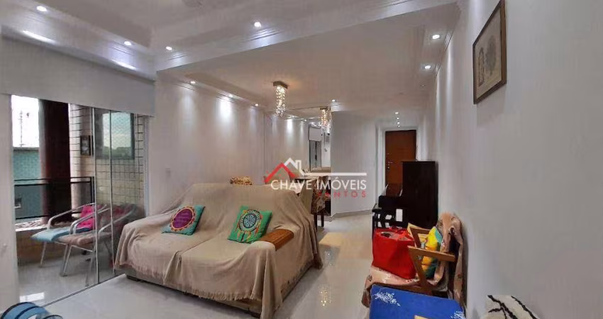 Apartamento com 2 dormitórios à venda, 79 m² por R$ 820.000,00 - Aparecida - Santos/SP