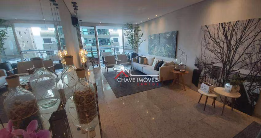 Apartamento com 3 dormitórios à venda, 190 m² por R$ 1.400.000,00 - Pompéia - Santos/SP