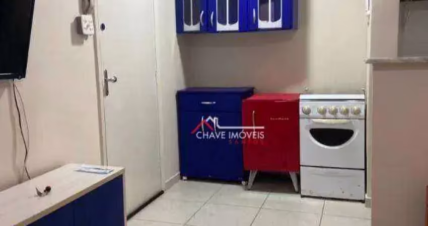 Kitnet com 1 dormitório para alugar, 40 m² por r$ 2.500,02/mês - gonzaga - santos/sp