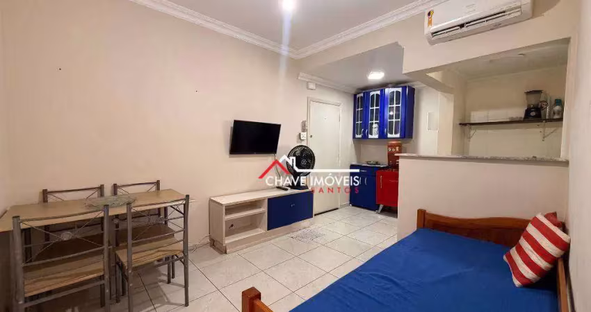 Kitnet com 1 dormitório para alugar, 40 m² por r$ 2.600,02/mês - gonzaga - santos/sp