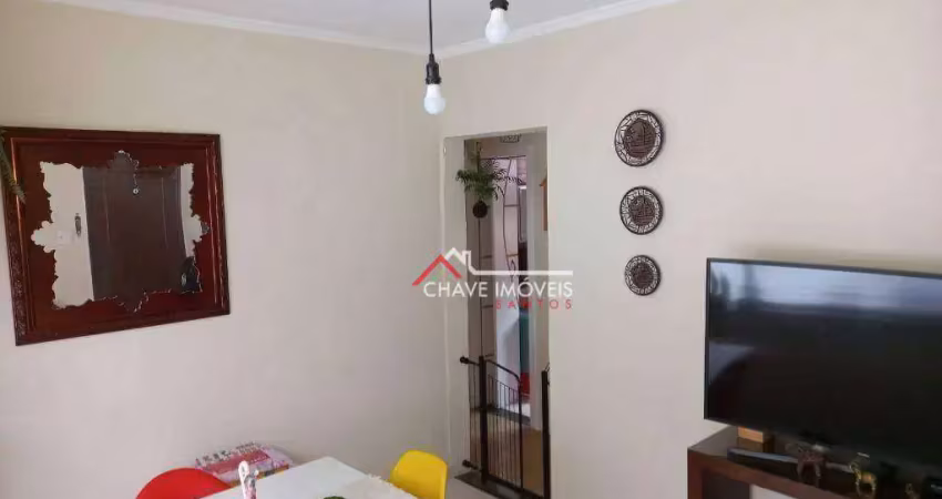 Apartamento com 2 dormitórios à venda, 64 m² por r$ 320.000,00 - campo grande - santos/sp