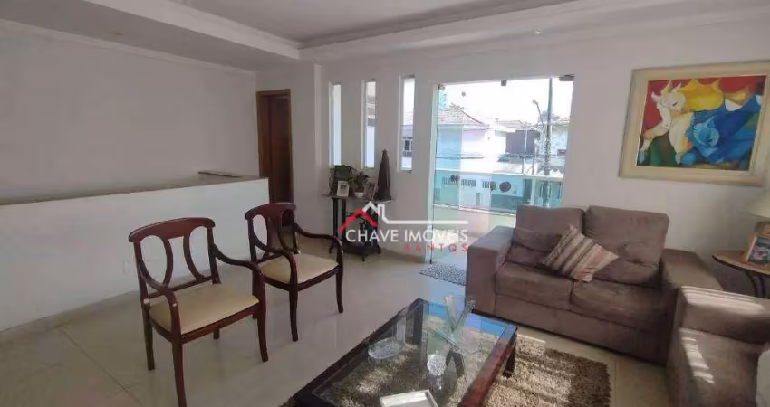 Sobrado com 3 dormitórios à venda, 239 m² por r$ 1.300.000,00 - estuário - santos/sp