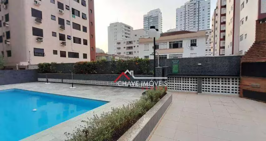 Apartamento com 2 dormitórios para alugar, 63 m² por R$ 4.546,08/mês - Pompéia - Santos/SP