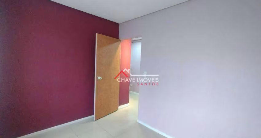 Sala para alugar, 25 m² por r$ 2.500,02/mês - boqueirão - santos/sp