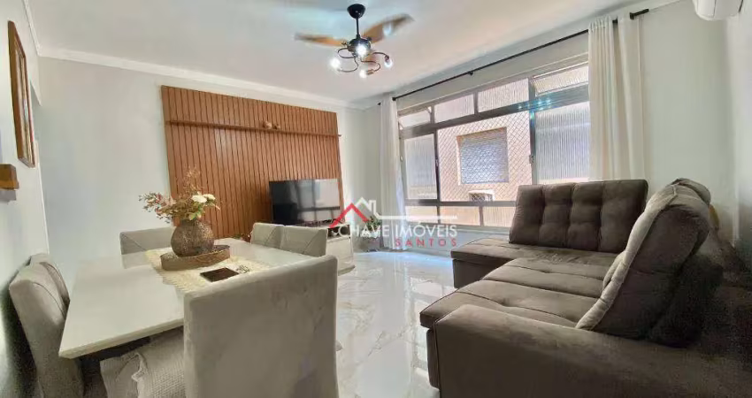 Apartamento com 2 dormitórios à venda, 85 m² por r$ 550.000,00 - boqueirão - santos/sp