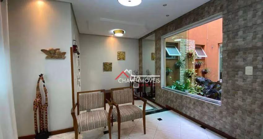Sobrado triplex  com 4 dormitórios à venda, 180 m² por r$ 1.500.000 - embaré - santos/sp