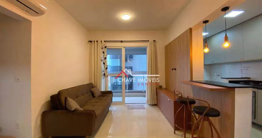 Apartamento com 1 dormitório, 52 m² - venda por r$ 760.000,00 ou aluguel por r$ 4.990,02/mês - embaré - santos/sp