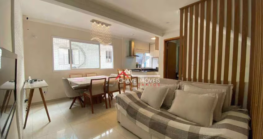 Village com 2 dormitórios à venda, 102 m² por r$ 640.000,00 - estuário - santos/sp