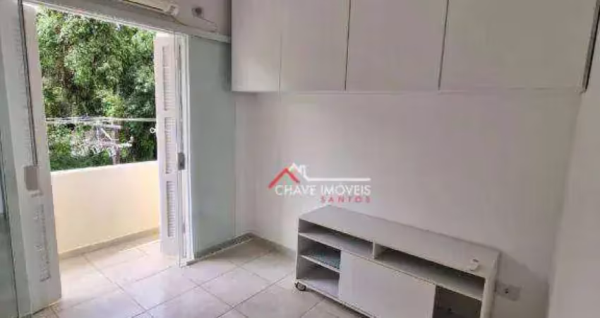 Apartamento com 1 dormitório para alugar, 35 m² por r$ 2.400,02/mês - josé menino - santos/sp