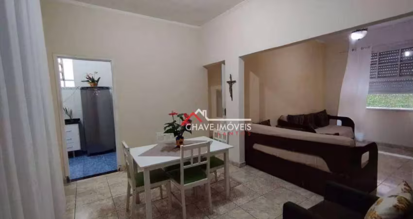 Apartamento com 2 dormitórios à venda, 65 m² por r$ 350.000,00 - embaré - santos/sp