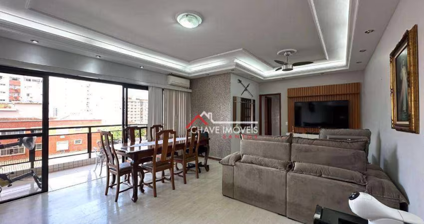 Apartamento à venda, 135 m² por R$ 910.000,00 - Campo Grande - Santos/SP