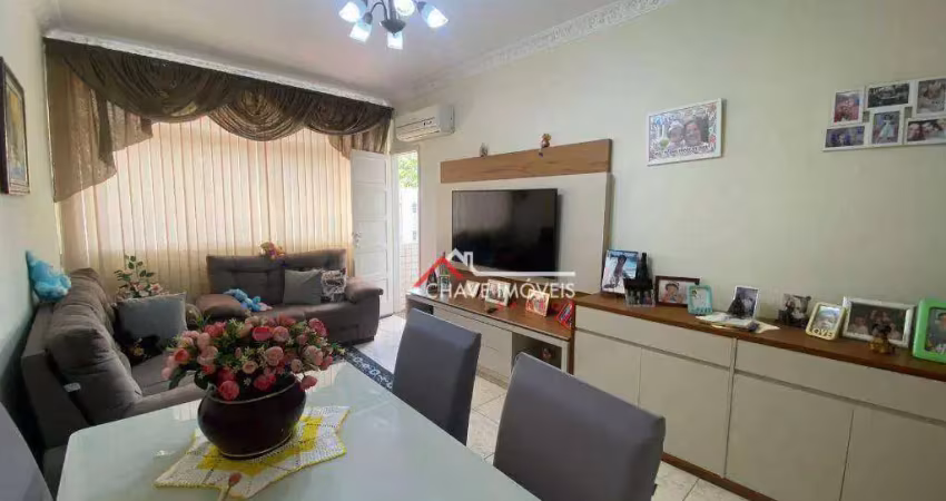 Apartamento com 3 dormitórios à venda, 91 m² por r$ 480.000,00 - aparecida - santos/sp